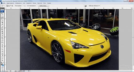 Lecțiile Photoshop modifică culoarea mașinii (crom, aur, carbon)