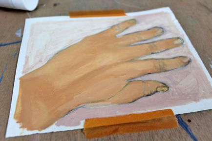 Урок як намалювати руку акрилом для початківців поетапно