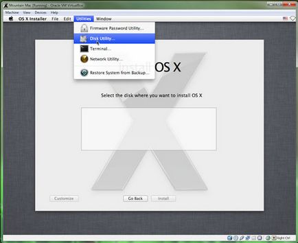 Instalarea mac OS x pe virtualbox este un site portabil!