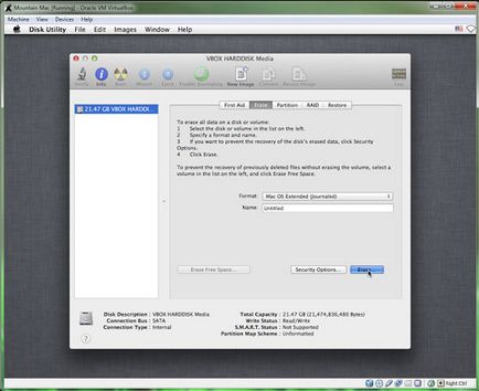 Instalarea mac OS x pe virtualbox este un site portabil!