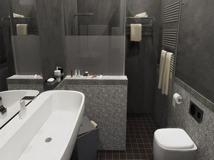Ванна кімната в сірому кольорі фото