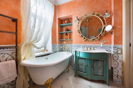 Ванна в стилі прованс, обробка поверхонь і вибір кольору