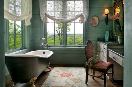 Ванна в стилі прованс, обробка поверхонь і вибір кольору