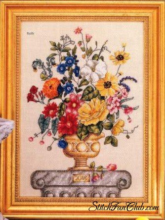 Cross-cusături scheme de broderie de flori și buchete de diferite dimensiuni