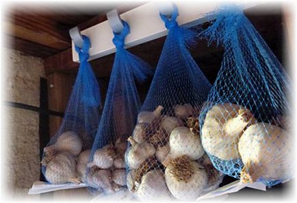 Depozitarea usturoiului proaspăt și conservat la domiciliu
