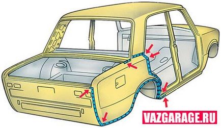 Înlocuirea aripii posterioare a VAZ 2101