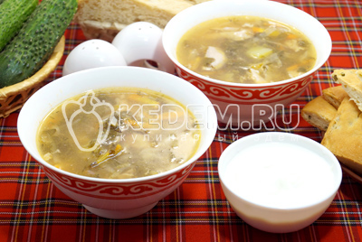 Зелений суп з щавлем, покроковий рецепт з фото - супи