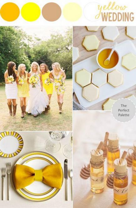 Жовта весілля вибір відтінку і оформлення торжества