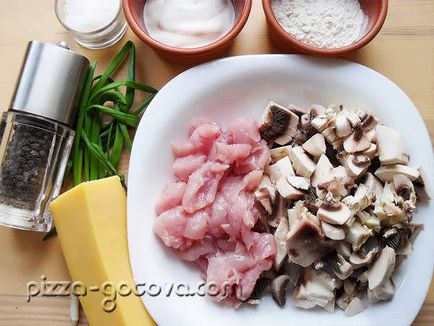 Жульєн з грибами і куркою - рецепт з фото
