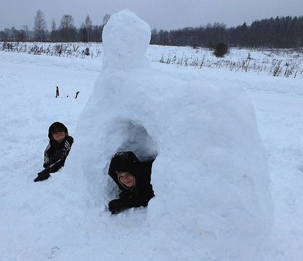 Зимові ігри ліпимо снігову кінь