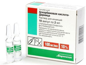 Acidul ascorbic în fiole pentru preparate injectabile și instrucțiuni pentru utilizare și dozaj, preț și recenzii
