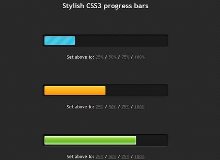 Безкоштовні графіки і прогрес бари з використанням css3, html5 і jquery для ваших сайтів і веб -