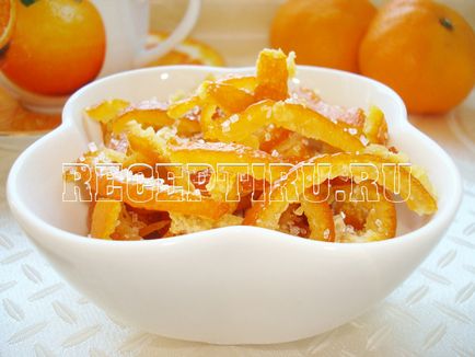 Fructe confiate din crustă de mandarine, rețete pentru produse de casă