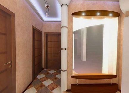 Tervezés mennyezet a folyosón gipszkarton és műanyag panelek (50 kép belső)