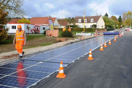 Drumurile din panouri solare înlocuiesc asfaltul