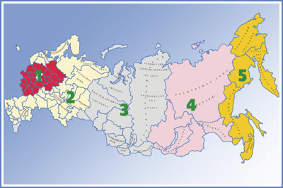 Szállítási esernyők Moszkva, Szentpétervár és az orosz posta