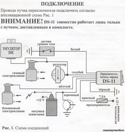 Instrucțiunea Ds-11 și schema de conectare a comutatorului pe benzină - articole privind reparațiile auto -