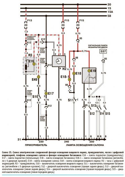 Bekötése Daewoo Nexia (Daewoo NEXIA) - elektromos áramkörök (NEXIA) Bekötése Daewoo Nexia (Daewoo NEXIA) - az elektromos áramkör