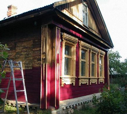 Photo festeni a házat - gyönyörű homlokzat színe, vagy festeni a házat 2016-ban (fotókkal)
