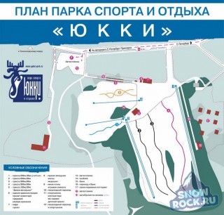 Гірськолижний курорт - юки парк - ленінградська область - карта схилу і фото