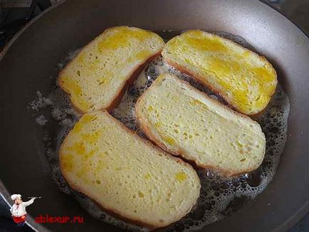 Toast de la o pâine în ouă - rețetă cu o fotografie