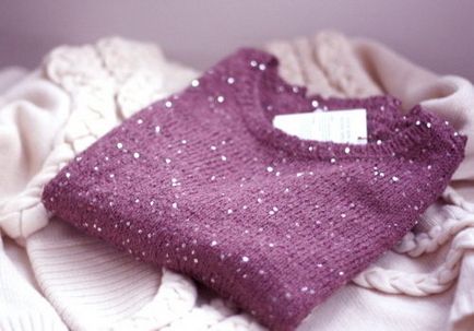 Idei de tricotat din fire cu paillettes - un pic de lux în viața de zi cu zi