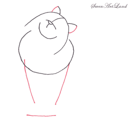 Cum de a desena o pisica de rasa Angora turceasca in creion pas cu pas
