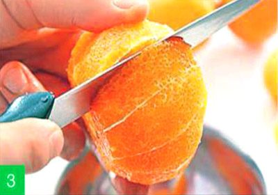 Як правильно обробити апельсин на сегменти, батонів немає
