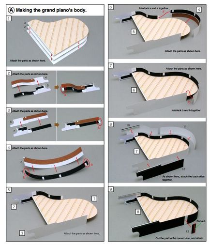 Як зробити з паперу для ляльок піаніно