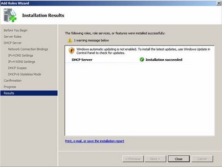 Cum se instalează și se configurează serverul dhcp în serverul Windows 2008