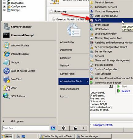 Cum se instalează și se configurează serverul dhcp în serverul Windows 2008