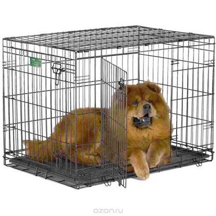 Клітка з фальшдном для собак