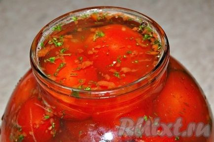 Conservarea tomatelor într-un mod rece - pregătim pas cu pas din fotografie