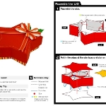 Коробка для різдвяного чи новорічного подарунка - різдвяна зірка - 2