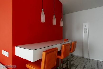 Червоний колір в інтер'єрі квартири фото