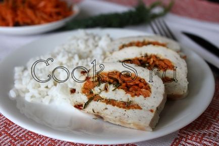 Csirke roll koreai sárgarépa - lépésről lépésre recept fotókkal, csirke ételek