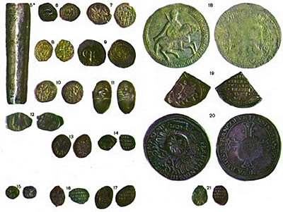 Monede din Rusia antică - dirhams, kuns, nogaty, grivne, ruble, poltiny, bani, piscine, zlatniki,