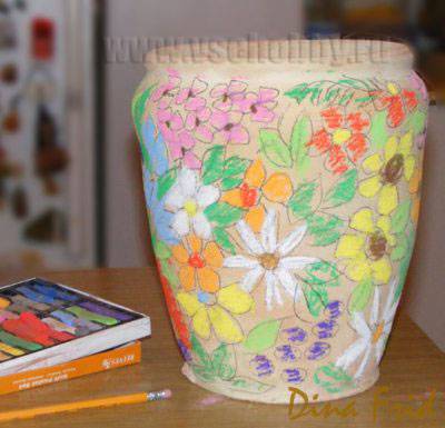 Мозаїка ручної роботи на квітковому горщику майстер-клас