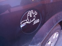 Autocolantul pe semnul auto cu câini nu intră în mașină vinil - mat, lucios, reflectorizant