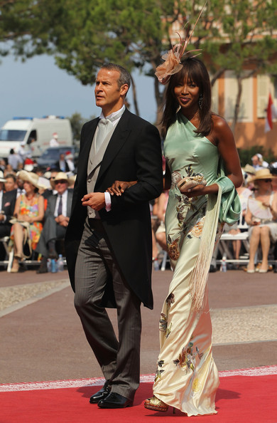 Naomi Campbell la nunta prințului Albert