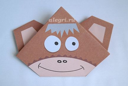 Мавпа з паперу в техніці орігамі своїми руками