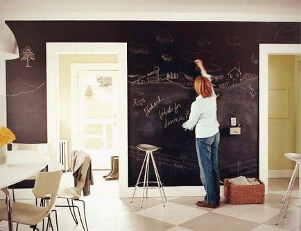 Тапет за рисуване с тебешир по стените на детската стая инструкция избор,  видео и снимки