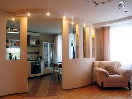 Перепланування квартири, об'єднання кухні і кімнати - плюси і мінуси