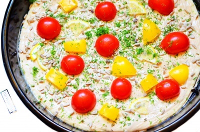 Pizza sajt nélkül - lépésről lépésre recept, hogyan kell főzni fotókkal