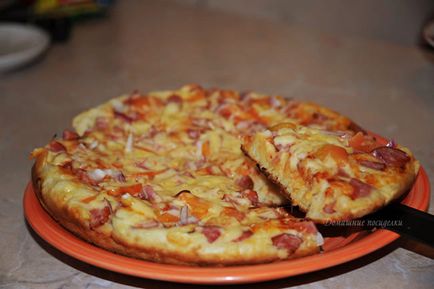 Pizza într-o tigaie 9 linguri de făină în 15 minute