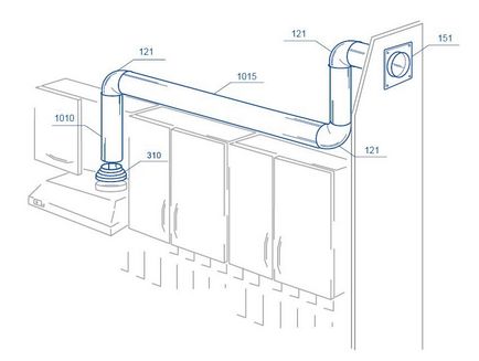 Пластикові повітроводи для кухонної витяжки