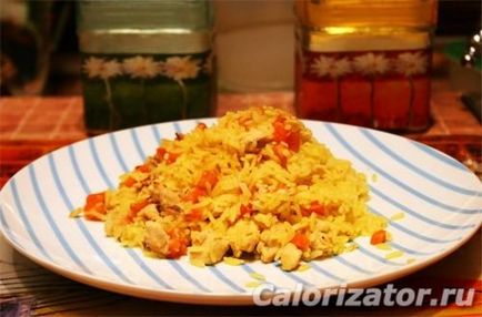Csirke pilaf kalóriatartalmú 100 gramm (kalória) Pilaf csirkével kalóriatartalmú 100 g