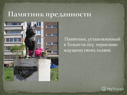 Előadás Oroszország a kutya a legismertebb műemléke a parkban