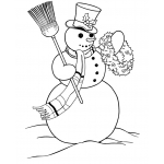 Om de zăpadă pentru copii