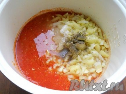 Recept paradicsomszósszal almával a tél - a recept egy fotó